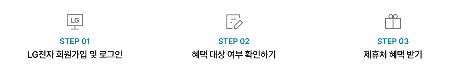 LG전자 회원가입 및 로그인 > 혜택 대상 여부 확인하기 > 제휴처 혜택 받기 (* 상세 사용조건은 각 제휴사 상세페이지 유의사항을 확인하시기 바랍니다.)